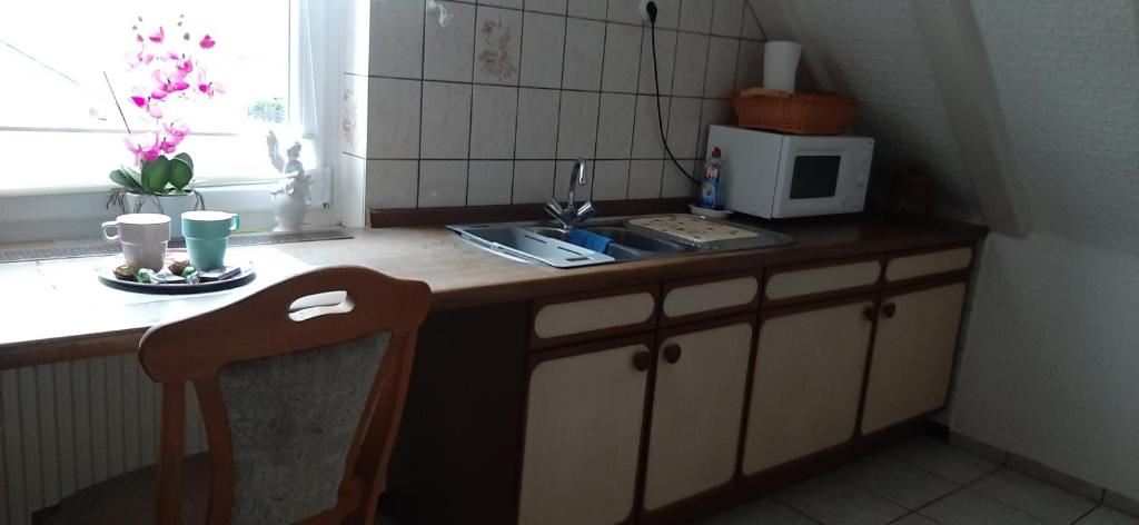 Kuchyň nebo kuchyňský kout v ubytování Ferienwohnung Gutowski