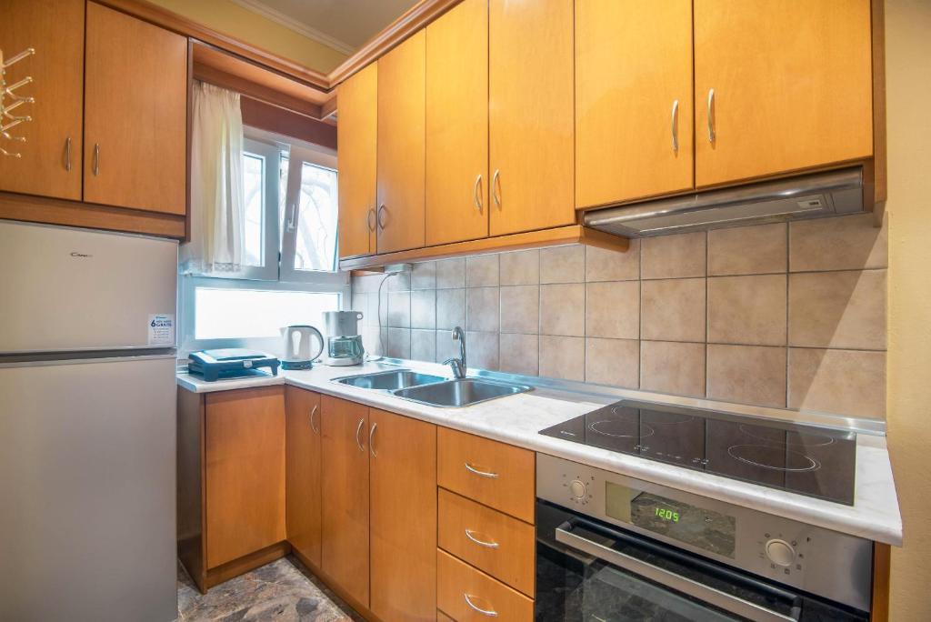 A kitchen or kitchenette at Bozikis Apartments