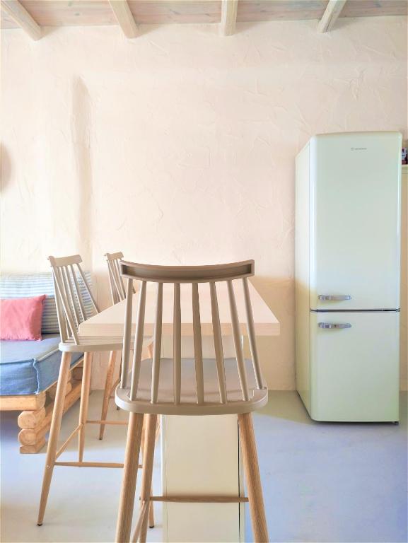 Kuchyň nebo kuchyňský kout v ubytování Mosaic Suites