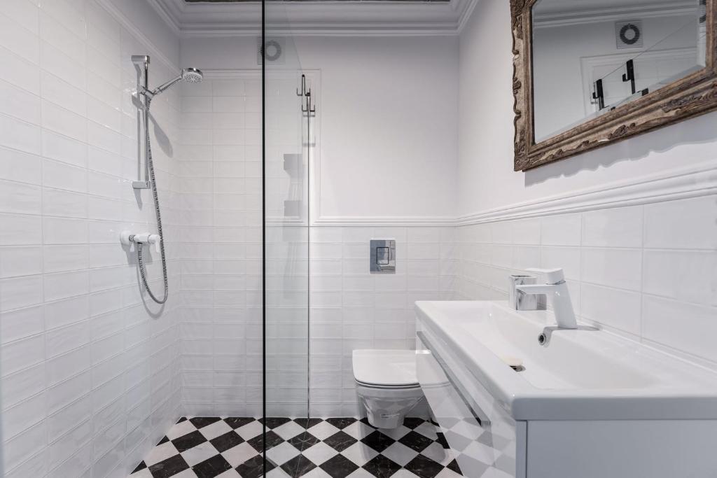 Kúpeľňa v ubytovaní Apartamenty Przystanek Przy Klifie