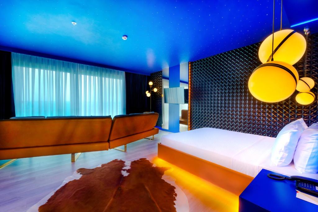 Postel nebo postele na pokoji v ubytování Bilem Hotel Beach & Spa