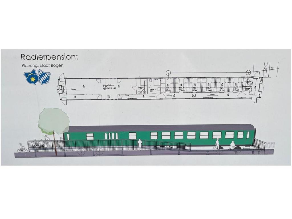 Půdorys ubytování Übernachten im nostalgischen Bahnwaggon
