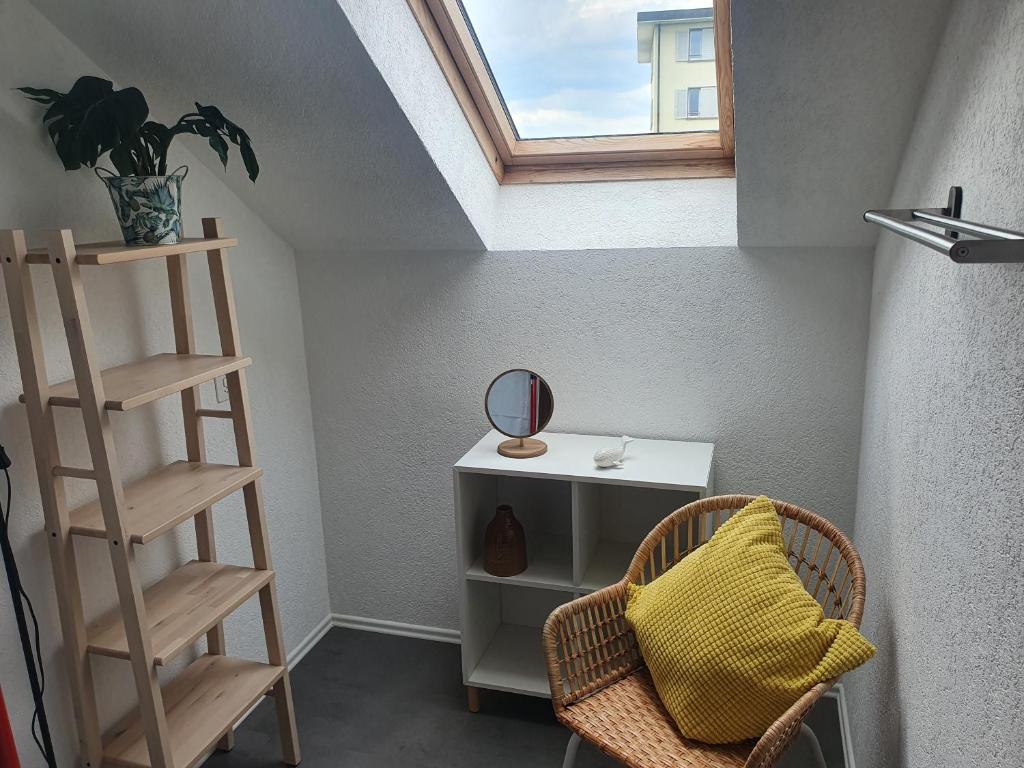 Posezení v ubytování Ferienwohnung mit Ausblick