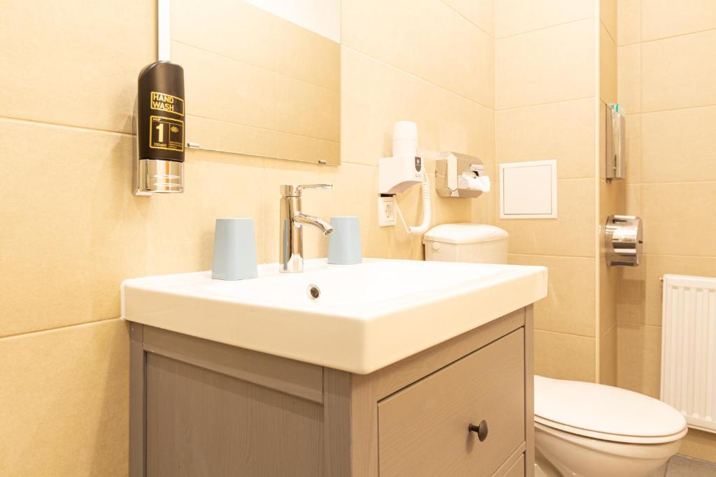 Koupelna v ubytování Hotel Klimt
