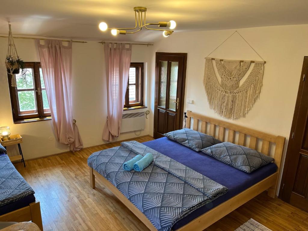 Postel nebo postele na pokoji v ubytování New Fajka