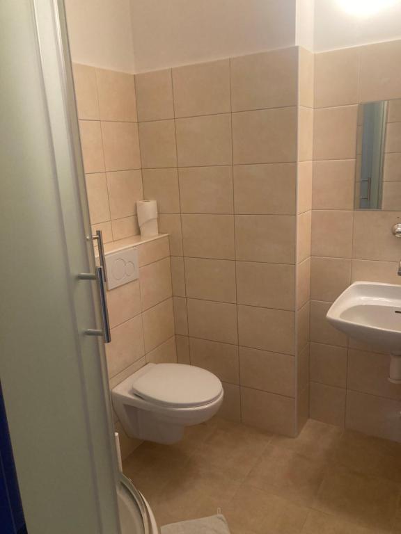 Koupelna v ubytování Penzion u Svatého Prokopa