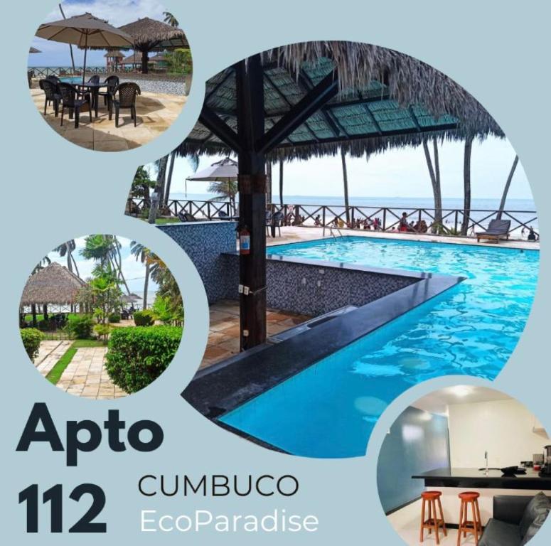 a collage of photos of a resort with a swimming pool at CUMBUCO - Eco Paradise - AP 112 in Caucaia