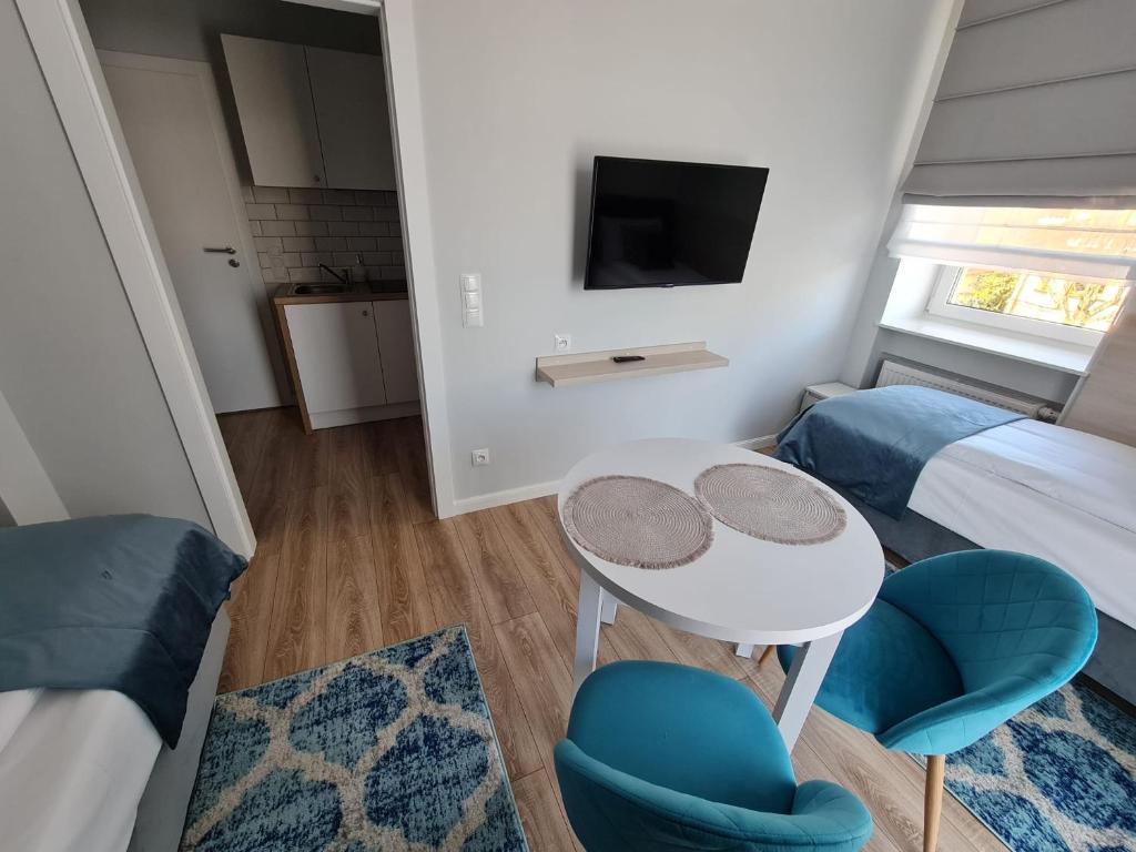 Televízia a/alebo spoločenská miestnosť v ubytovaní Villa Babette - PARKING, Wi-Fi, sprzatanie - wszystko w cenie!