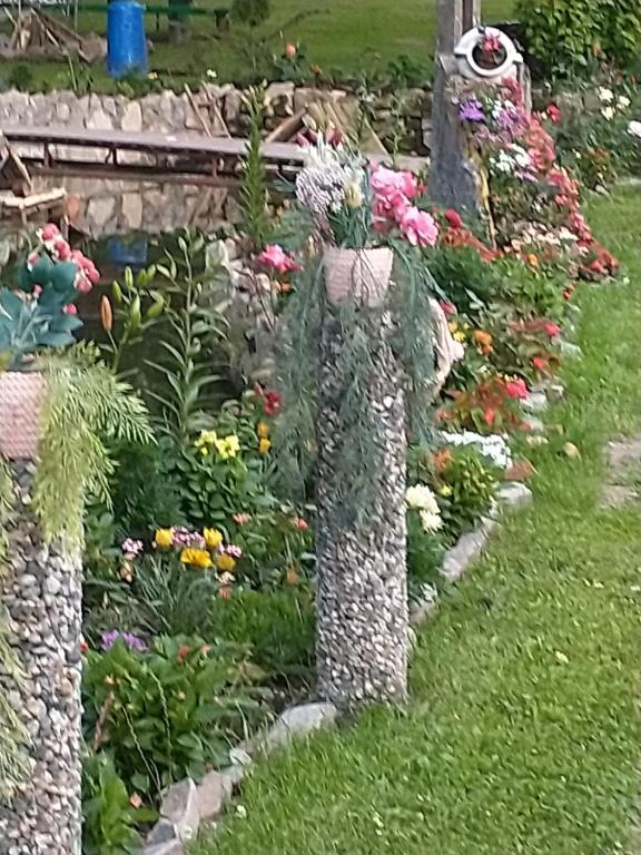 Vonkajšia záhrada v ubytovaní Altana całoroczna Vira numer 7 Herbergerówka Agroturystyka na wsi