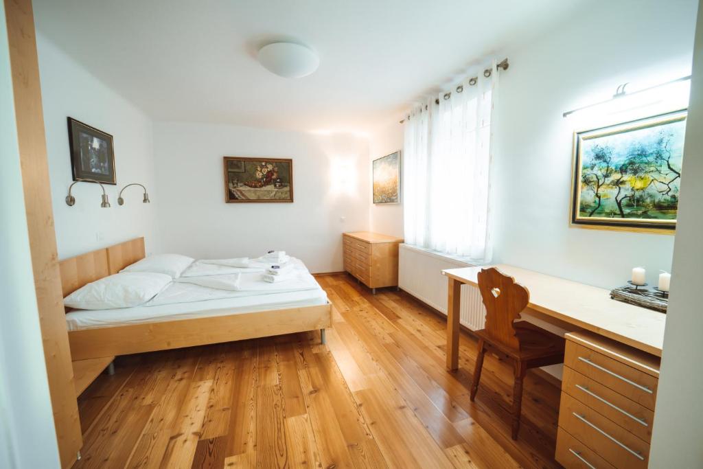 Postel nebo postele na pokoji v ubytování House Planica