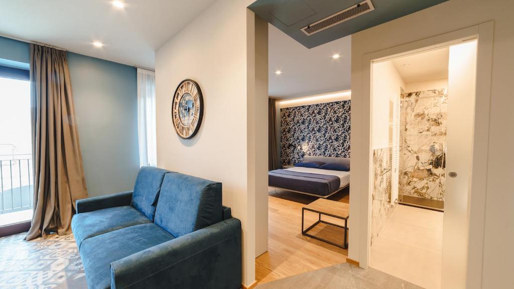 Χώρος καθιστικού στο Vietti Apartments