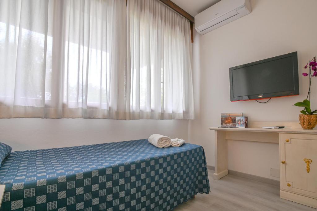 TV a/nebo společenská místnost v ubytování Hotel Adriaco