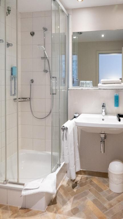 Koupelna v ubytování Altstadt-Hotel