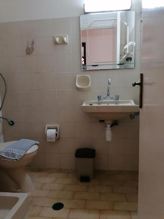 Koupelna v ubytování Aquarius