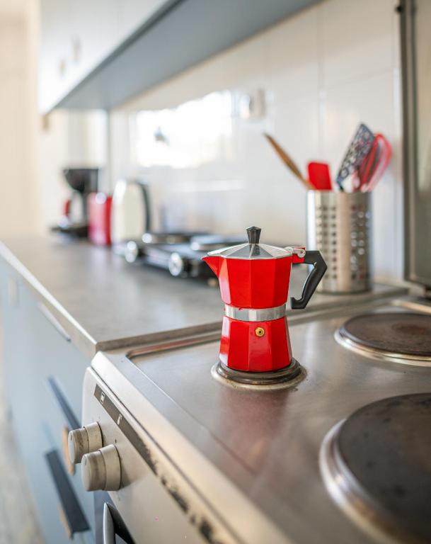 Kuchyň nebo kuchyňský kout v ubytování Matala Hostel
