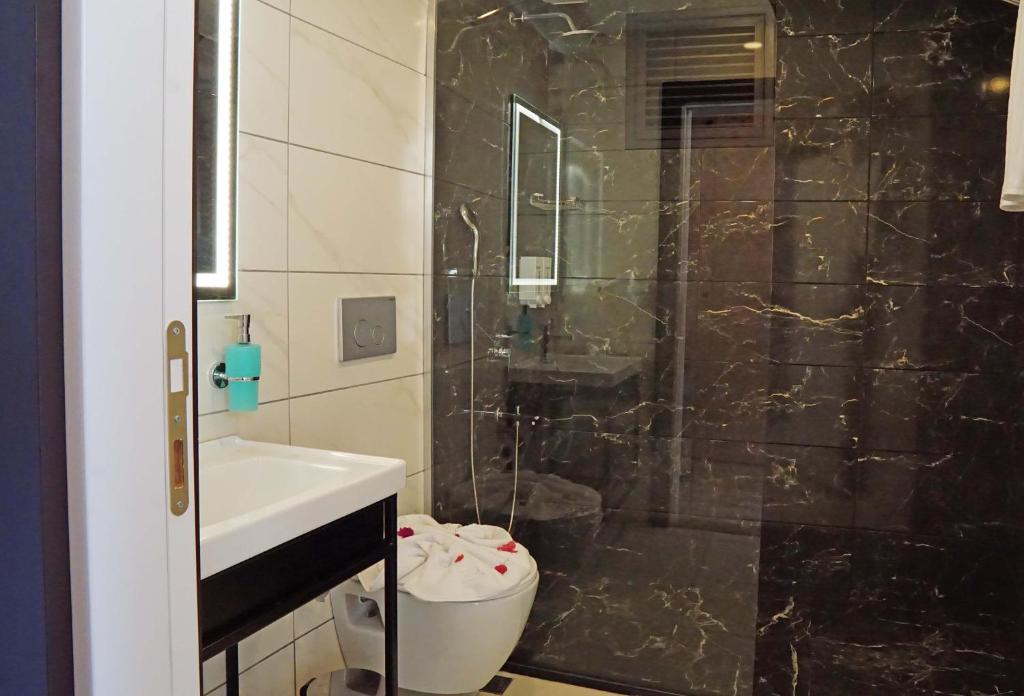 Koupelna v ubytování Hotel Felizya Kemer
