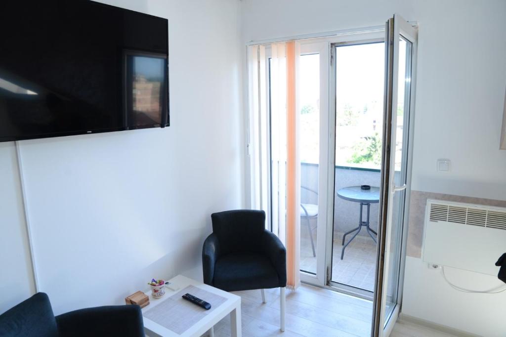 TV a/nebo společenská místnost v ubytování Studio Apartman Dunja