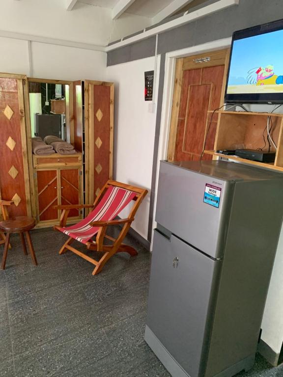 TV a/nebo společenská místnost v ubytování Villa Manoir