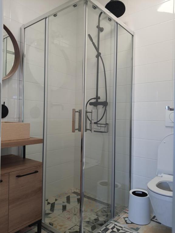 Koupelna v ubytování Apartments Krista Medveja
