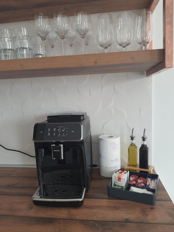 Kuchyň nebo kuchyňský kout v ubytování Apartments Krista Medveja