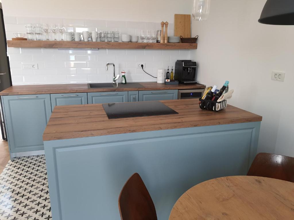 Kuchyň nebo kuchyňský kout v ubytování Apartments Krista Medveja