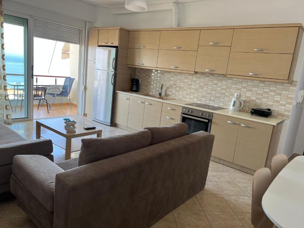 Kuchyň nebo kuchyňský kout v ubytování Apartment Katherina Sarande