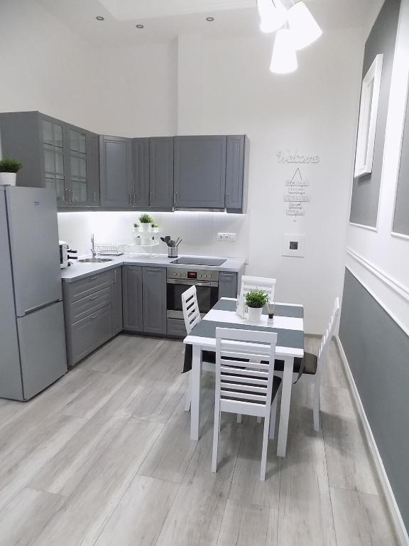 Kuchyň nebo kuchyňský kout v ubytování A10 Alkotmány B Apartment