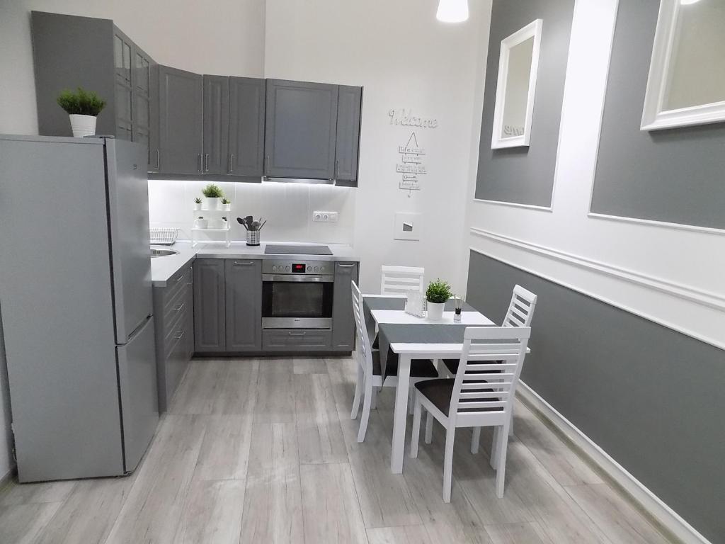 Kuchyň nebo kuchyňský kout v ubytování A10 Alkotmány B Apartment