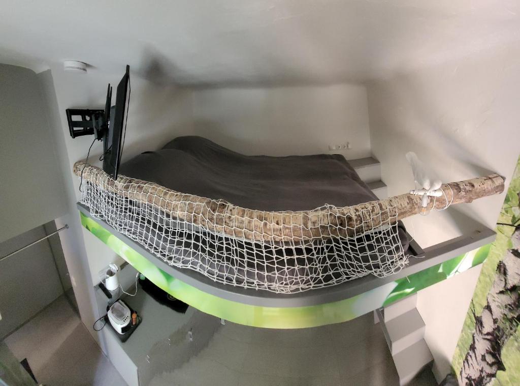 A bed or beds in a room at LK43-lodging city-apartments, kontaktlos mit Self Check-In