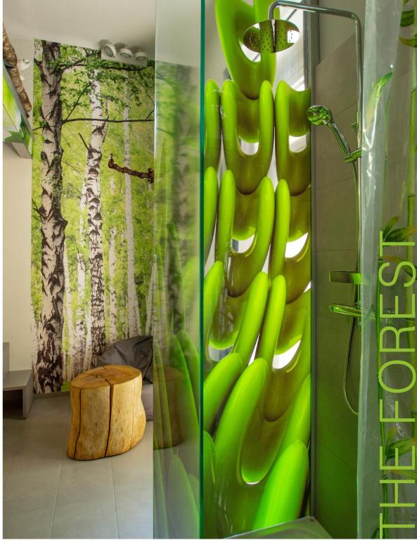A bathroom at LK43-lodging city-apartments, kontaktlos mit Self Check-In
