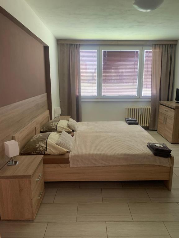 Ліжко або ліжка в номері Apartmány Havlíčkova