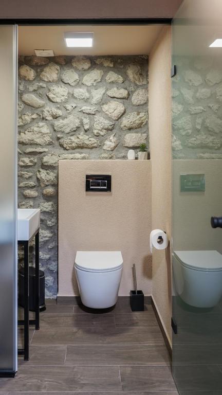 Koupelna v ubytování Guesthouse Pyxari