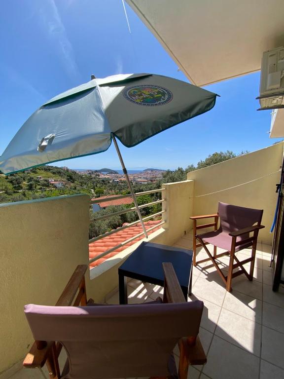 Balkón nebo terasa v ubytování Villa Krini