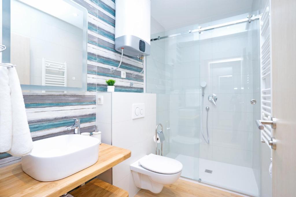 Koupelna v ubytování Luxury rooms MARIOTY