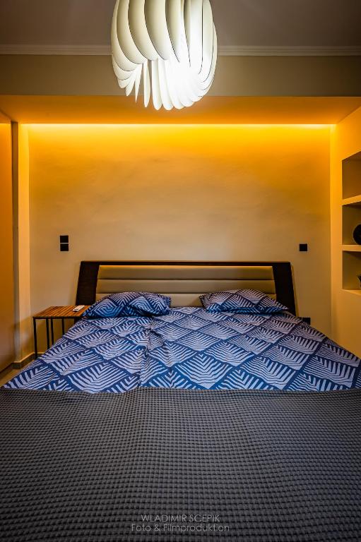 Posteľ alebo postele v izbe v ubytovaní Sehr schöne und moderne „Ferienwohnung Lighthouse„