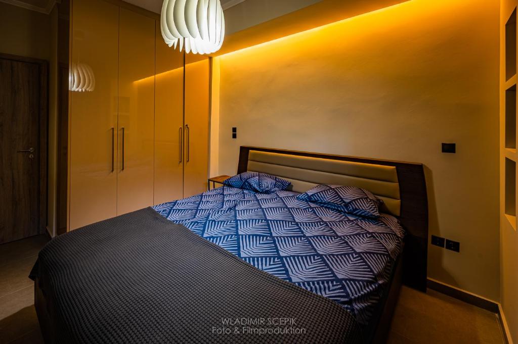 Posteľ alebo postele v izbe v ubytovaní Sehr schöne und moderne „Ferienwohnung Lighthouse„