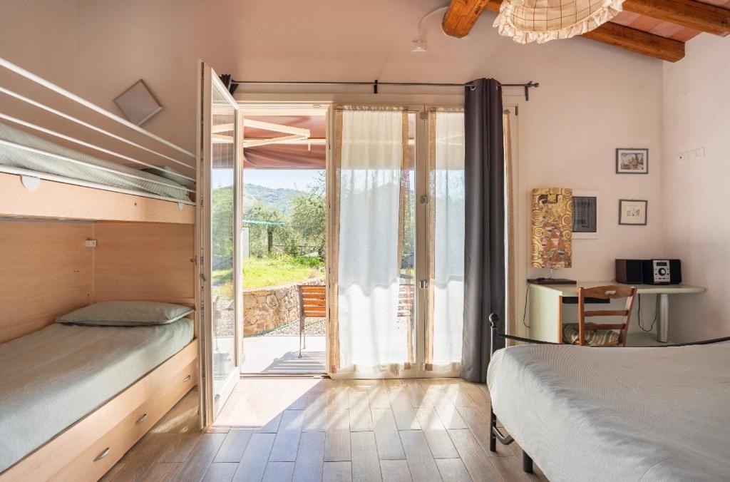 Posteľ alebo postele v izbe v ubytovaní Cozy Tuscany apartment with view