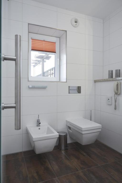 Koupelna v ubytování Klüt Hotel