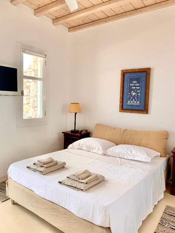 Posteľ alebo postele v izbe v ubytovaní Villa Ramona in Mykonos