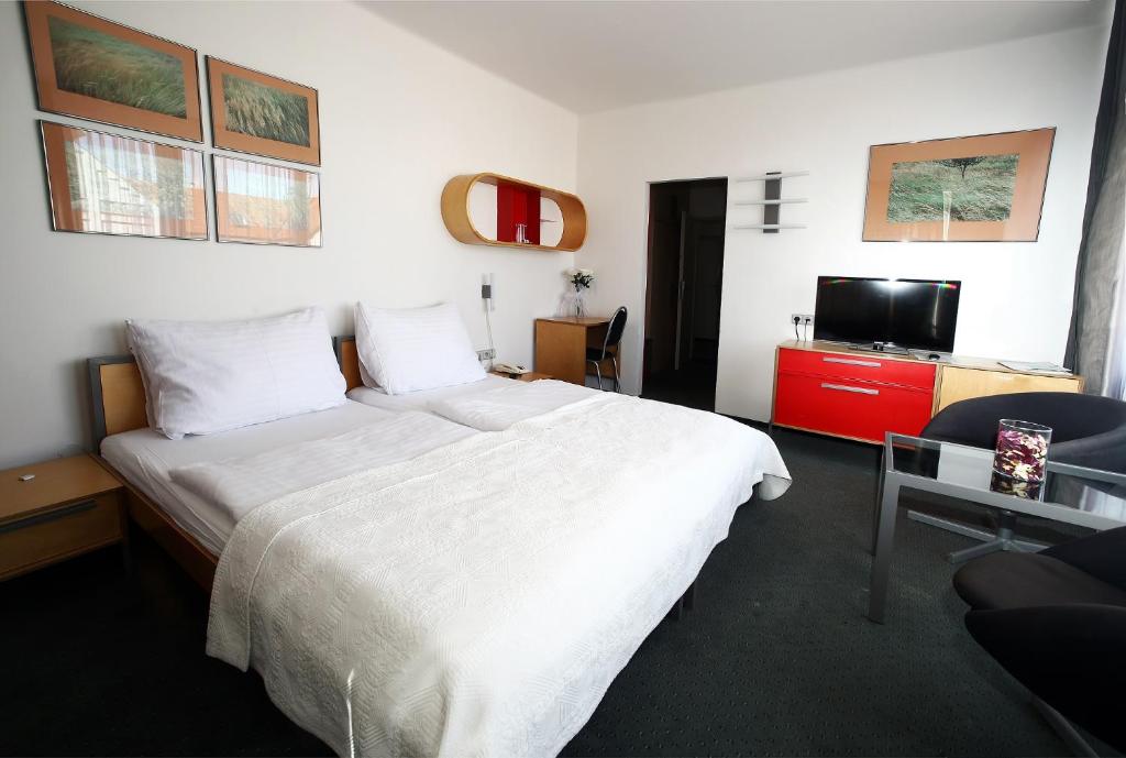 TV a/nebo společenská místnost v ubytování Hotel Central