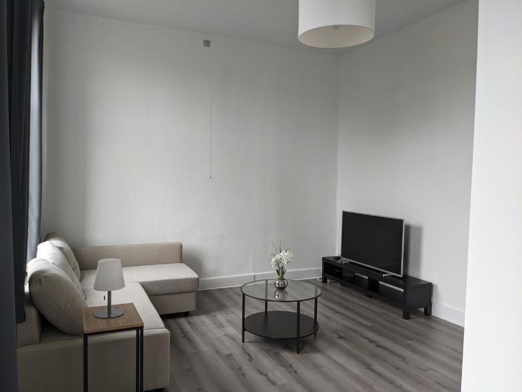 TV a/nebo společenská místnost v ubytování Appart'Huy