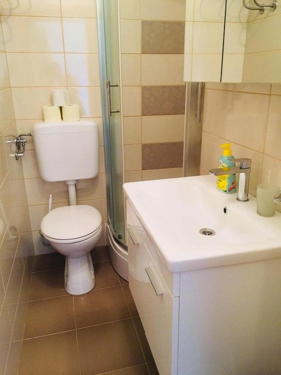 Koupelna v ubytování Meduza B&b