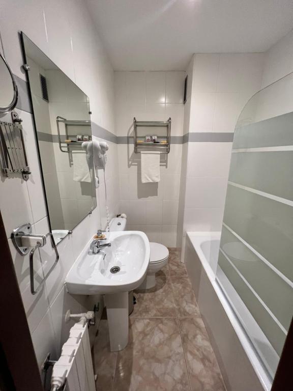 Koupelna v ubytování Hostal La Ruta