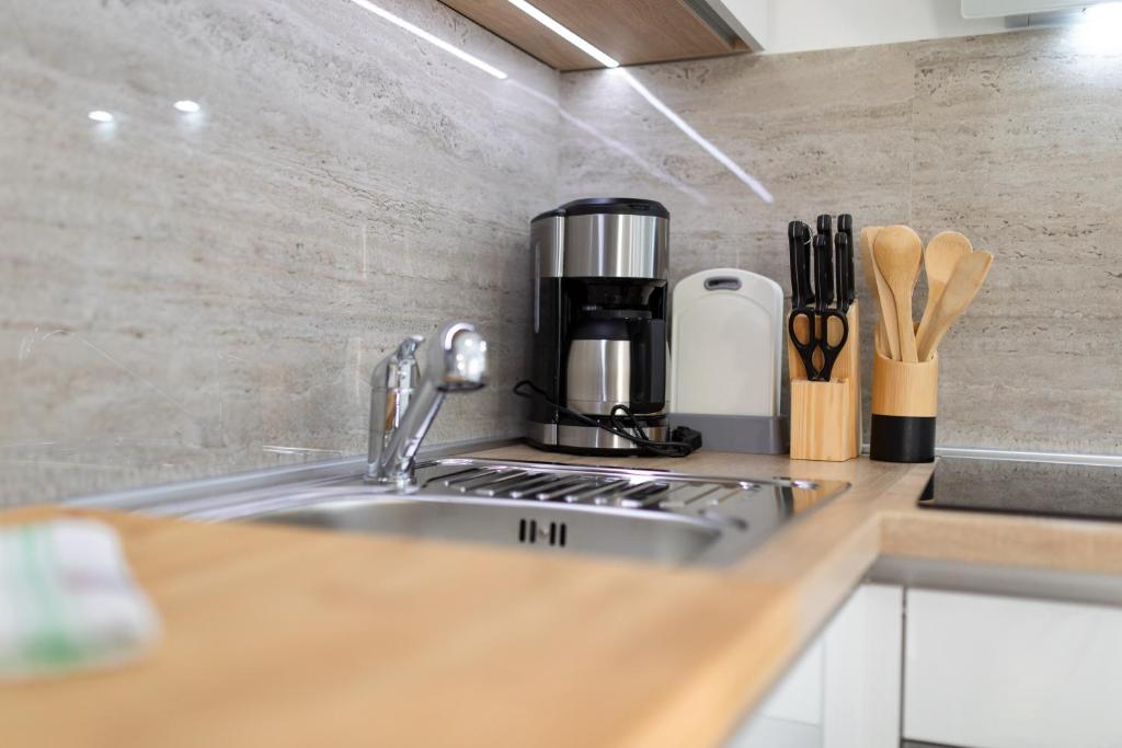 Kuchyň nebo kuchyňský kout v ubytování Ferienhaus Nikola