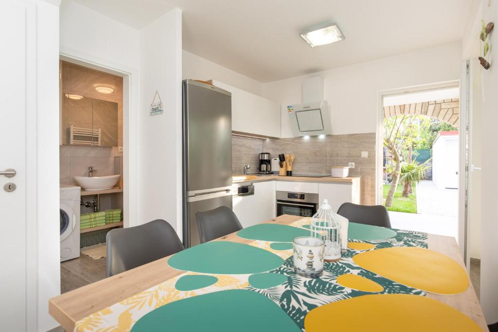 Kuchyň nebo kuchyňský kout v ubytování Ferienhaus Nikola