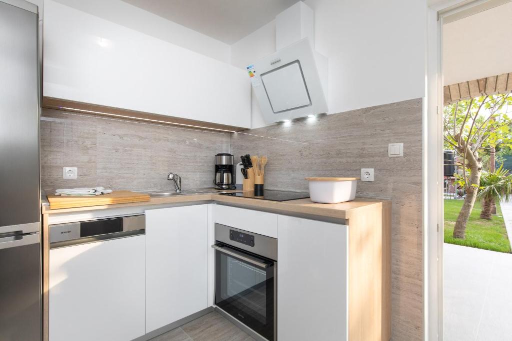 Kuchyň nebo kuchyňský kout v ubytování Ferienhaus Nikola