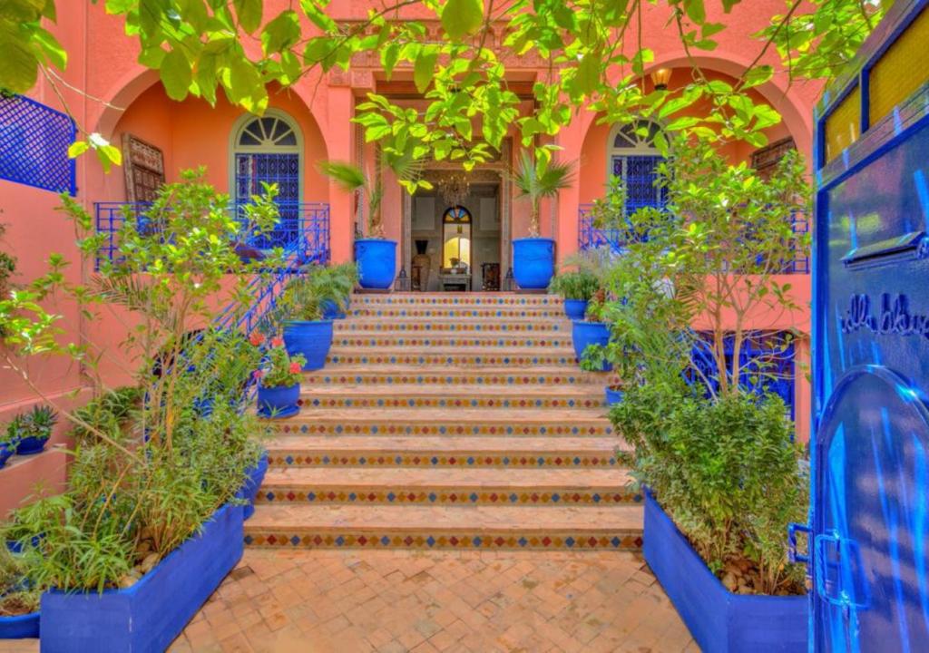 Zahrada ubytování Riad la villa bleue & SPA