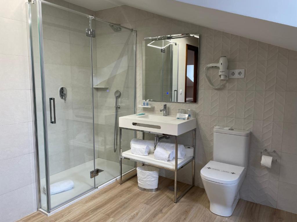 Koupelna v ubytování Hotel Maria Cristina