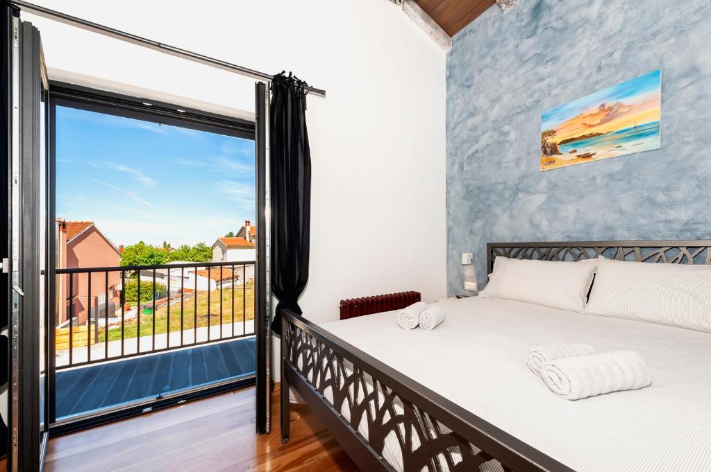 Posteľ alebo postele v izbe v ubytovaní Villa Baraka with private pool near Rovinj - WiiBuk