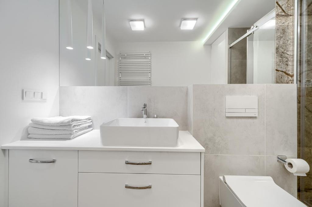 Kúpeľňa v ubytovaní Apartament Prezydencki bulwary Stare Miasto Apartamenty No 1